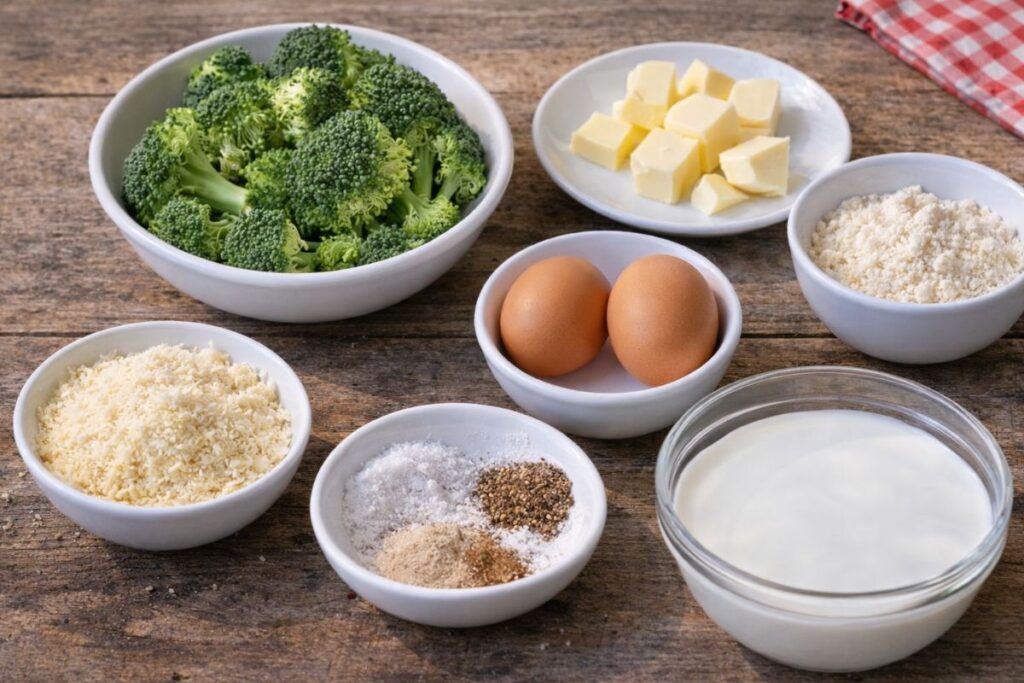 flan di broccoli con il Bimby, ingredienti