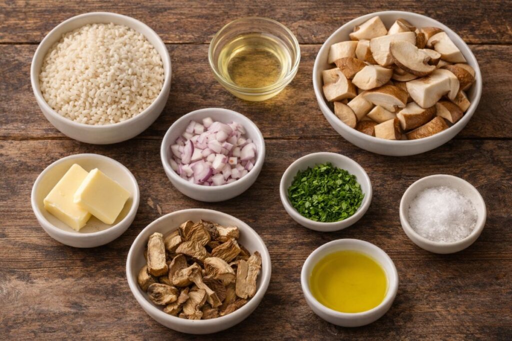 risotto con i funghi con il Bimby, ingredienti