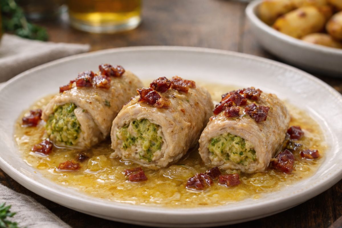 Con una deliziosa salsa alla birra con cui fare la scarpetta: gli involtini di pollo con il Bimby