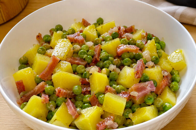 Piselli, patate e speck con il Bimby