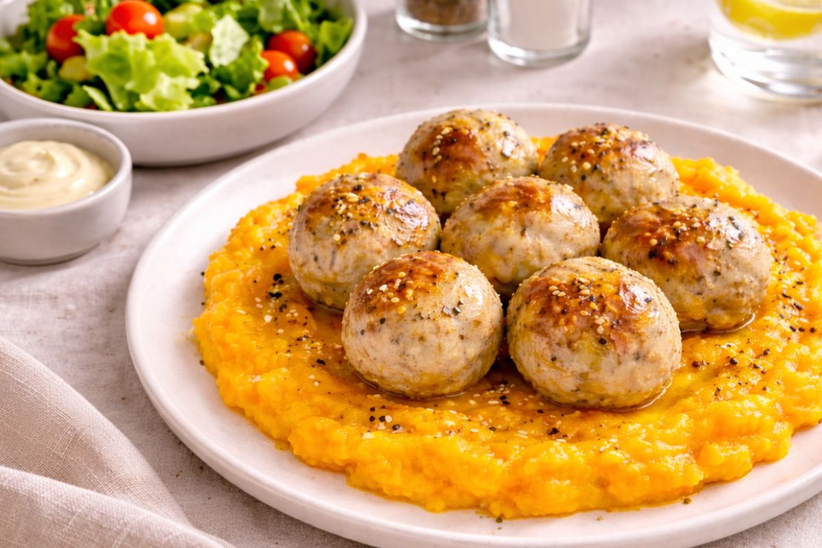 Polpette di pollo con purea con il Bimby Polpette di pollo con purea delicata (scopri l’ingrediente!): il secondo piatto Bimby light ma gustoso