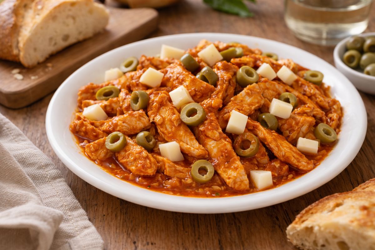 Alla pizzaiola e pronti in 20 minuti, sono gli straccetti di pollo con il Bimby