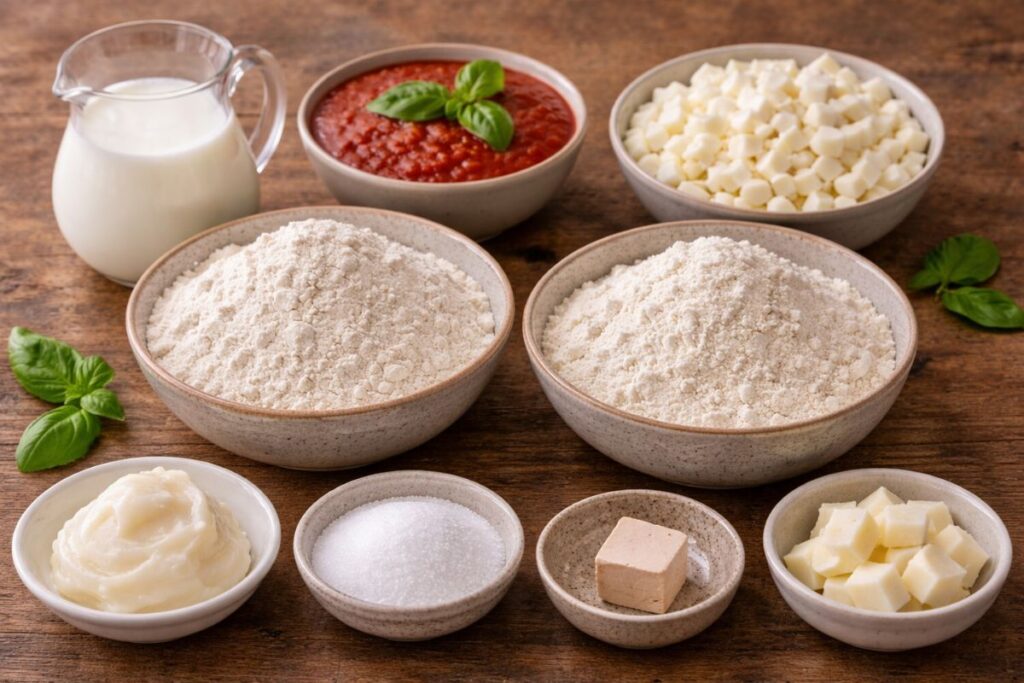 pizzette al latte con il Bimby, ingredienti