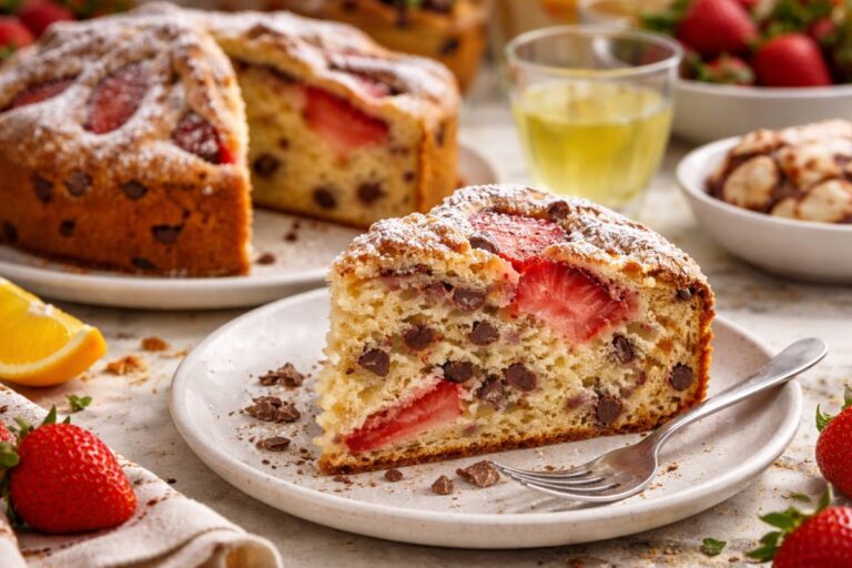 Torta con fragole e cioccolato con il Bimby