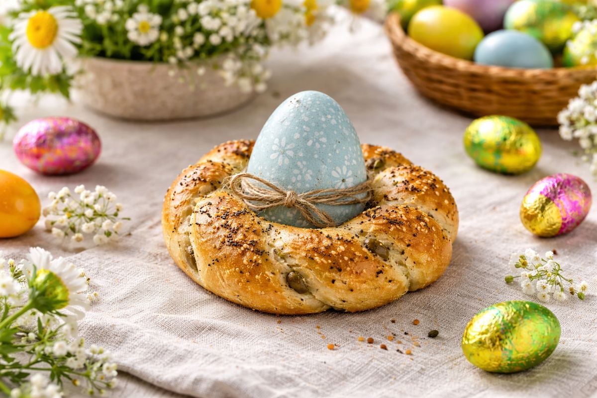 A Pasqua il segnaposto diventa commestibile: treccine alle olive con il Bimby