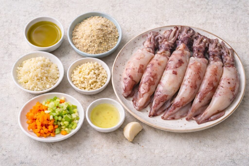 calamari ripieni con il Bimby, ingredienti