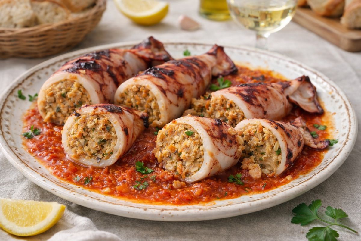 Doppia ricetta: i calamari ripieni con il Bimby (e cuoci anche il merluzzo), per un pieno di gusto in pochi minuti