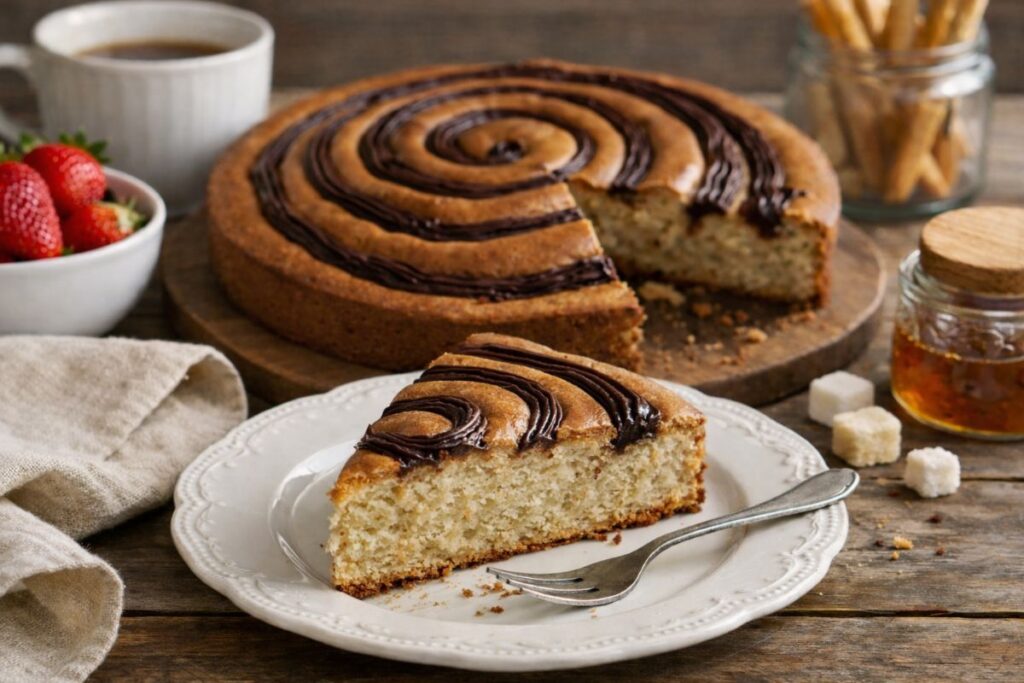 torta-girella con la crema alle nocciole con il Bimby