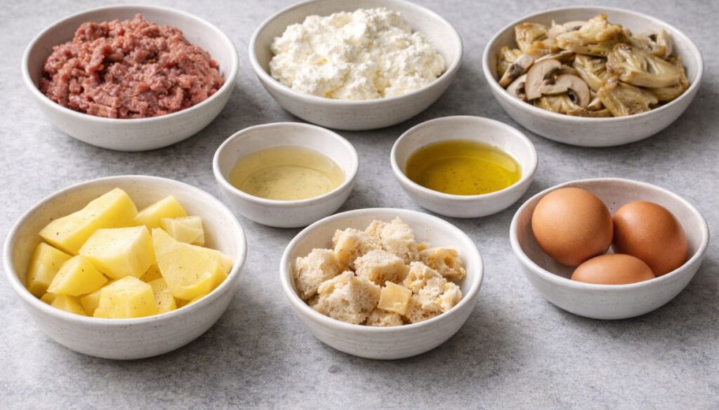 Polpette di carne con contorno con il Bimby, ingredienti