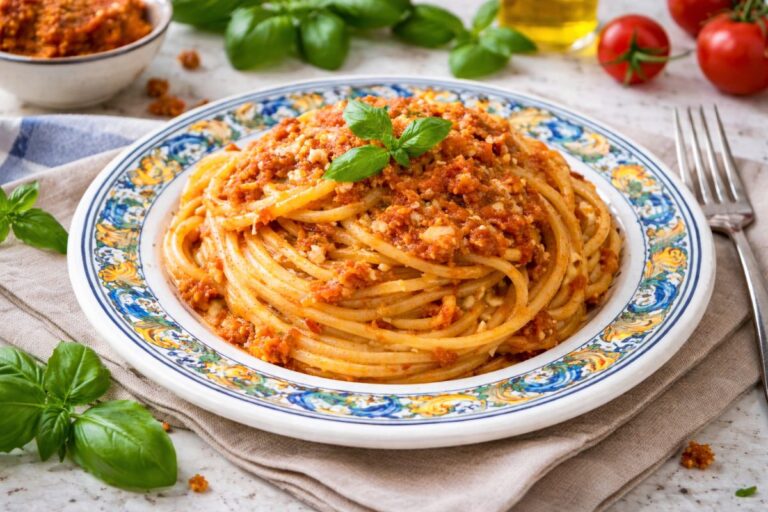 Spaghetti al pesto rosso con il Bimby
