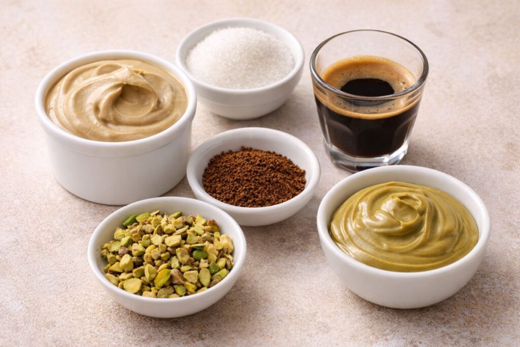 Yogurt al caffè e pistacchio con il Bimby, ingredienti