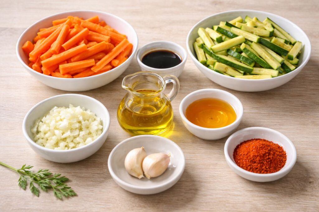 Zucchine e carote con il Bimby, ingredienti