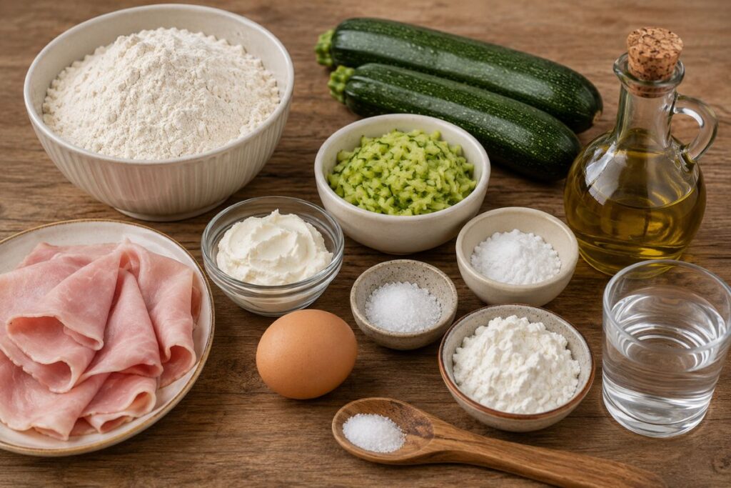 Piadine alle zucchine con il Bimby, ingredienti