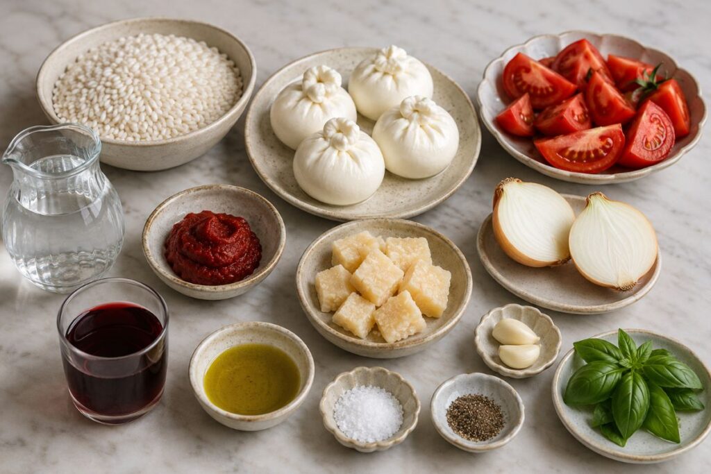 Risotto al pomodoro con burrata con il Bimby, ingredienti