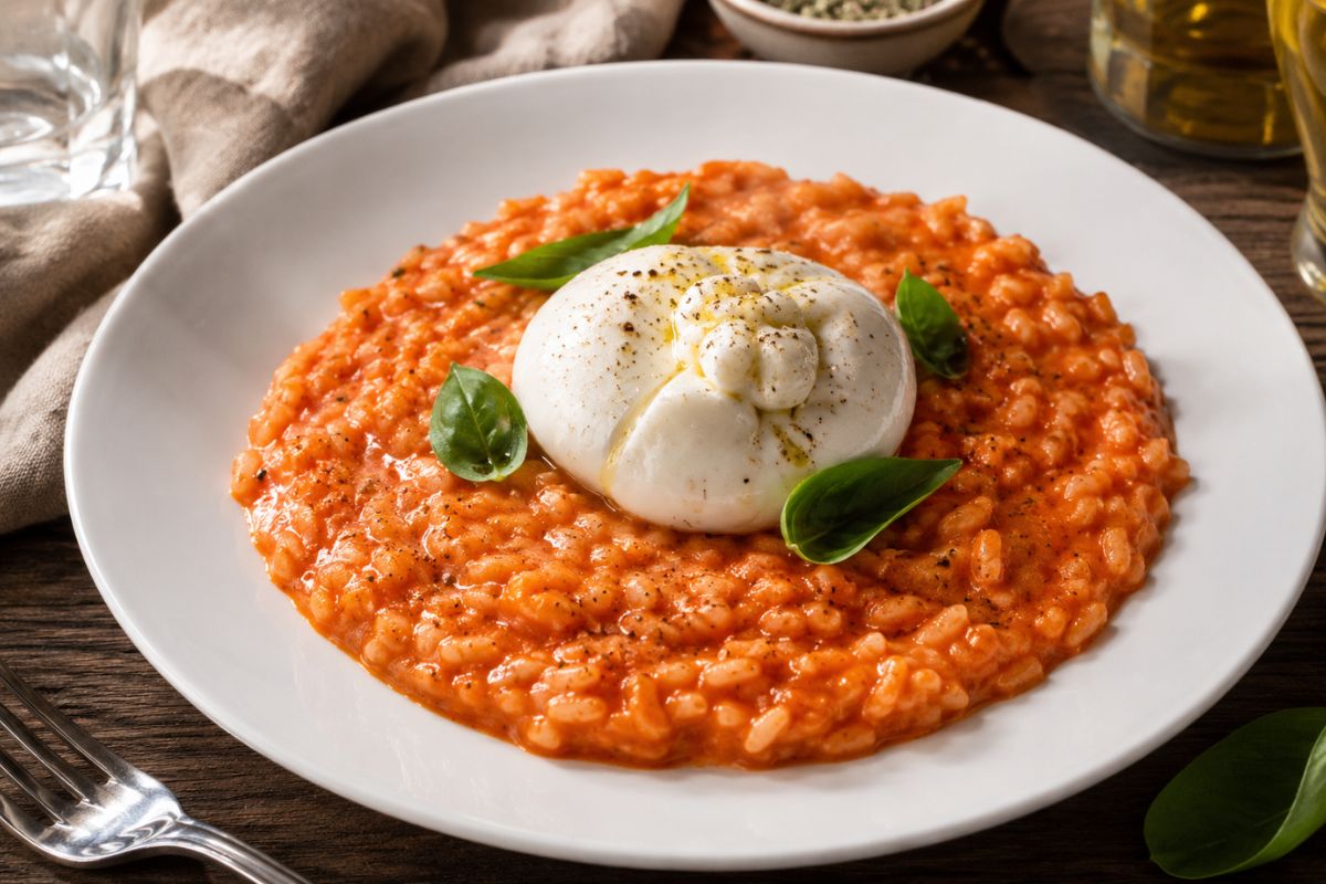 Il primo “effetto wow” con il Bimby: risotto al pomodoro e burrata