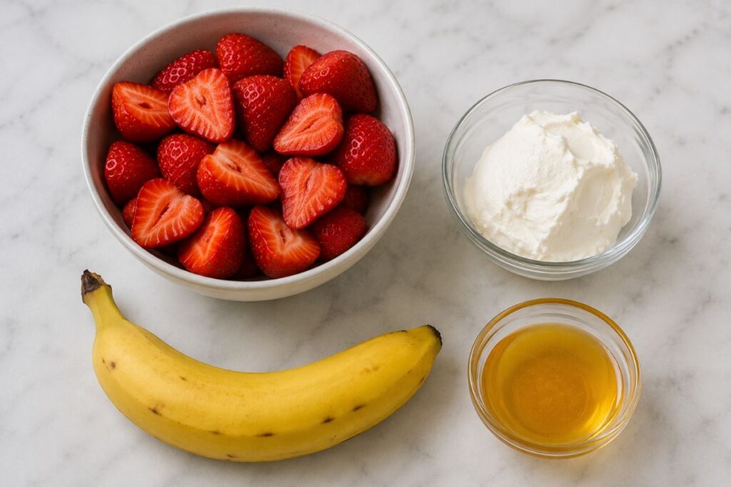 Gelato alla fragola e banana con il Bimby ingredienti Gelato alla fragola e banana con il Bimby, ingredienti
