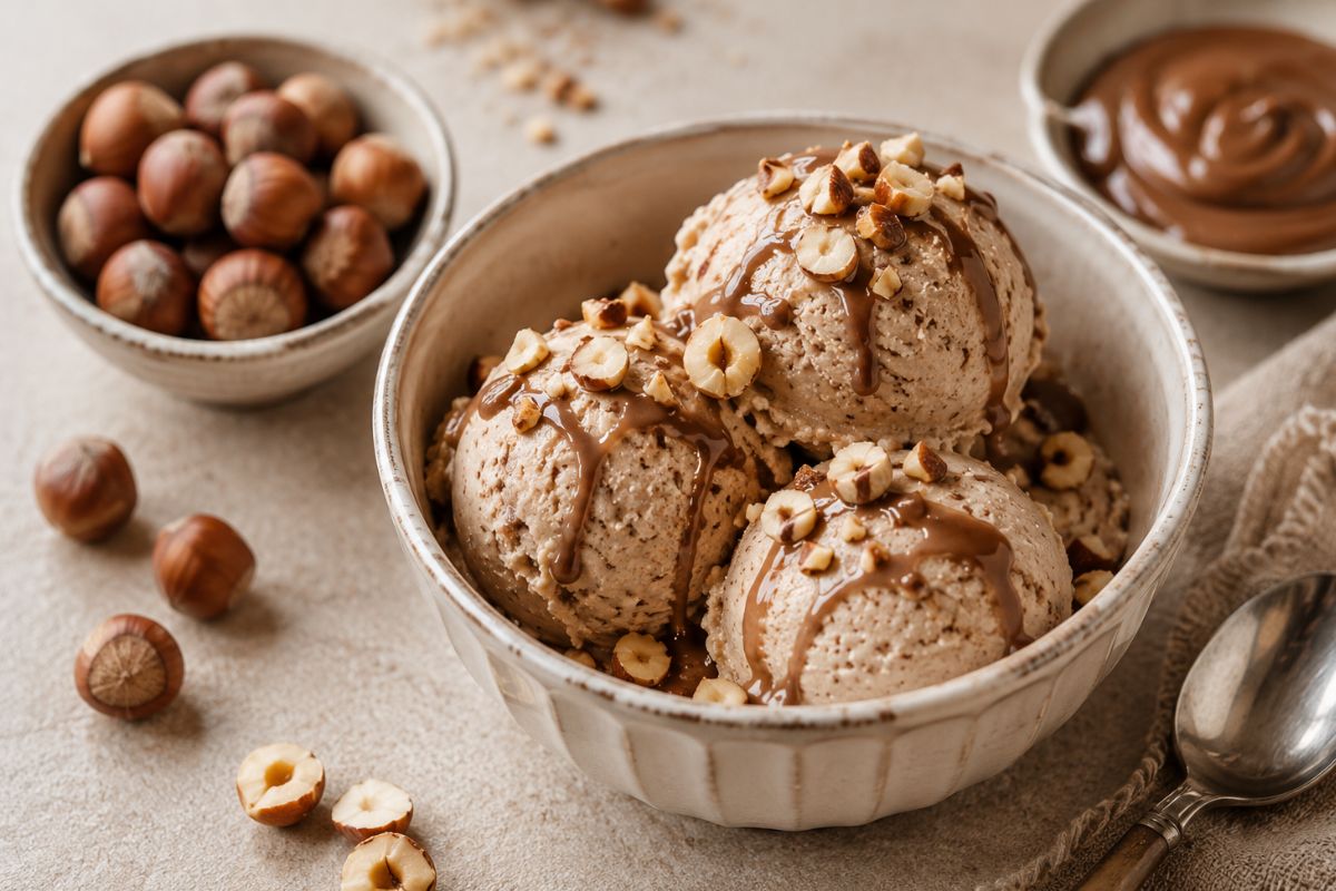 Il gelato alle nocciole che si fa con 3 ingredienti con il Bimby e non ci metti nemmeno 5 minuti