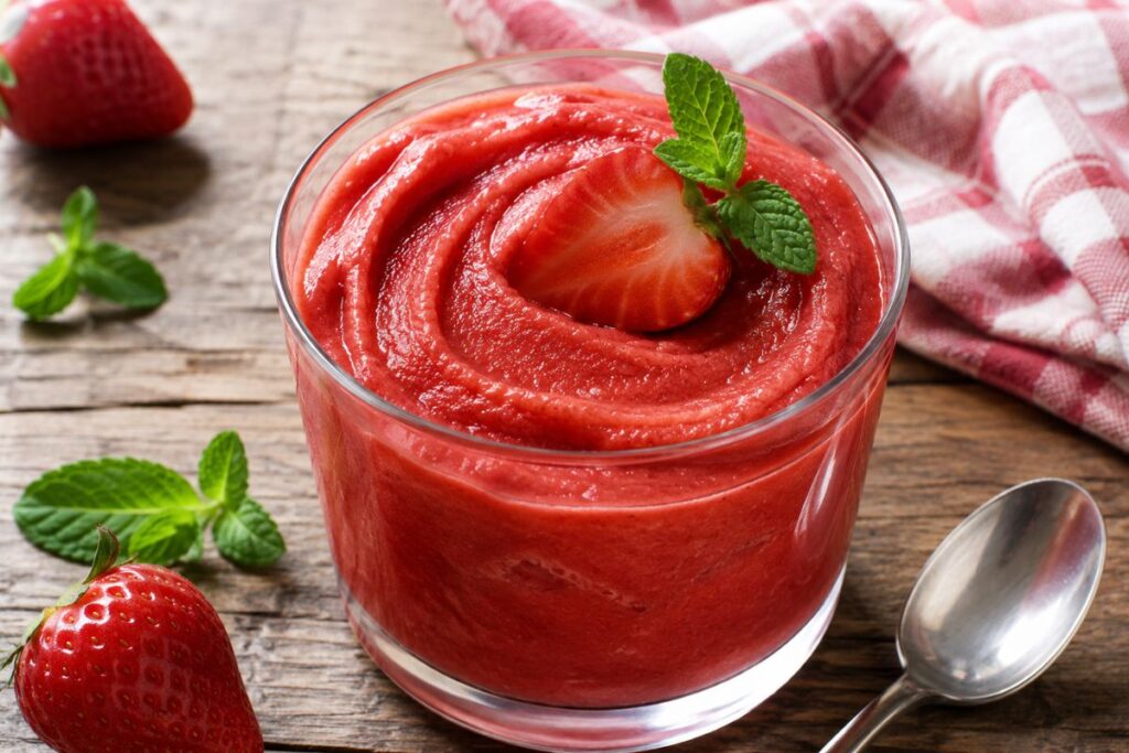 Granita alle fragole con il Bimby