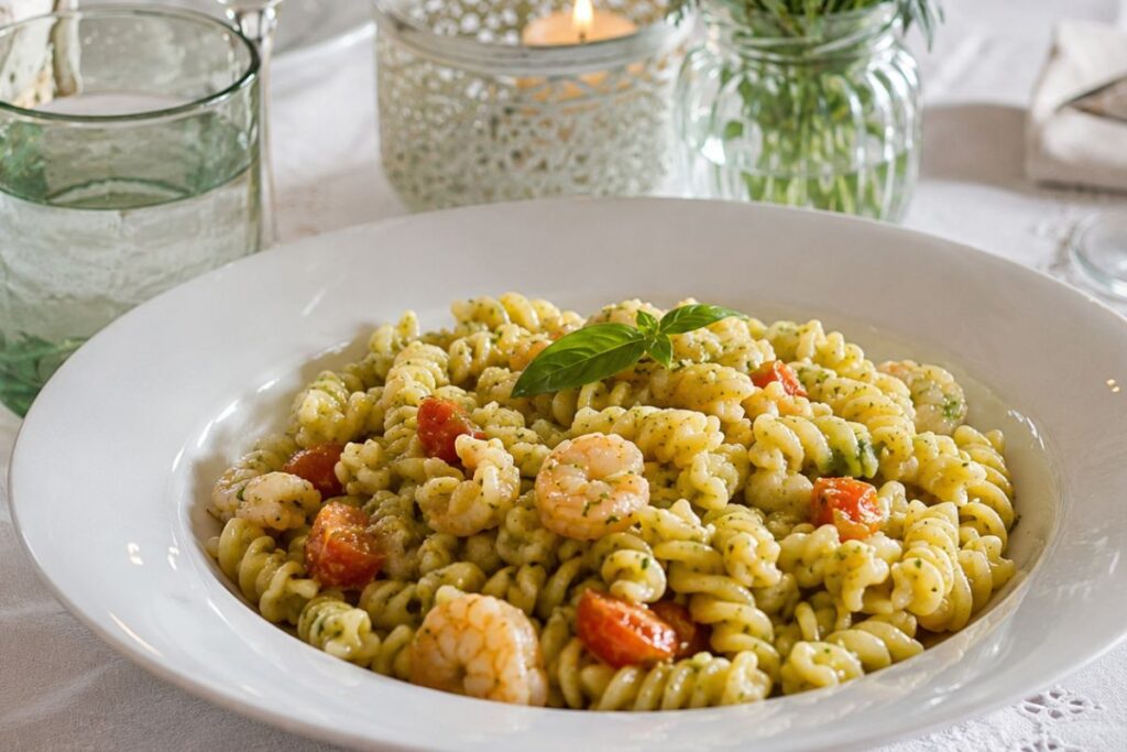 Pasta con zucchine e gamberi con il Bimby
