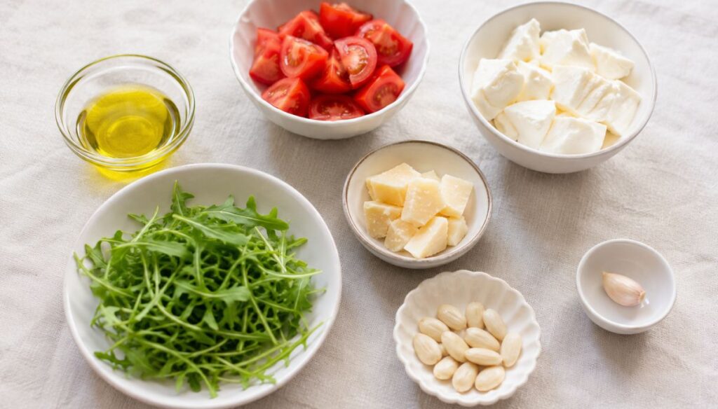 Pasta fredda alla caprese con il Bimby, ingredienti