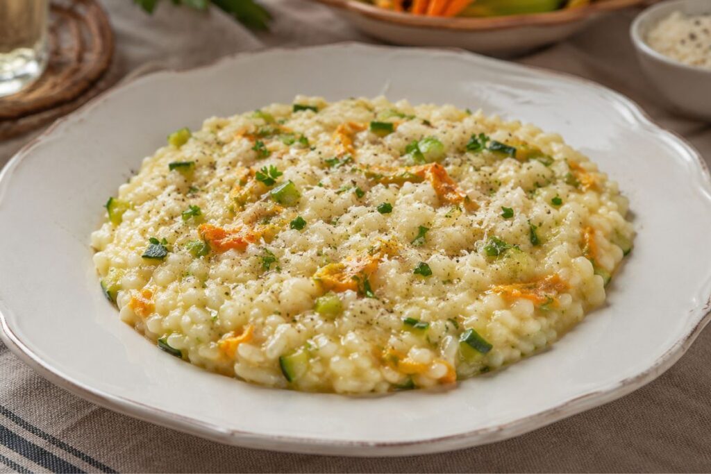Risotto con i fiori di zucca con il Bimby