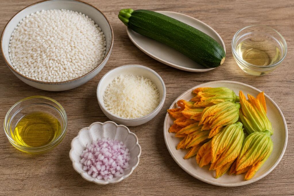 Risotto con i fiori di zucca con il Bimby, ingredienti