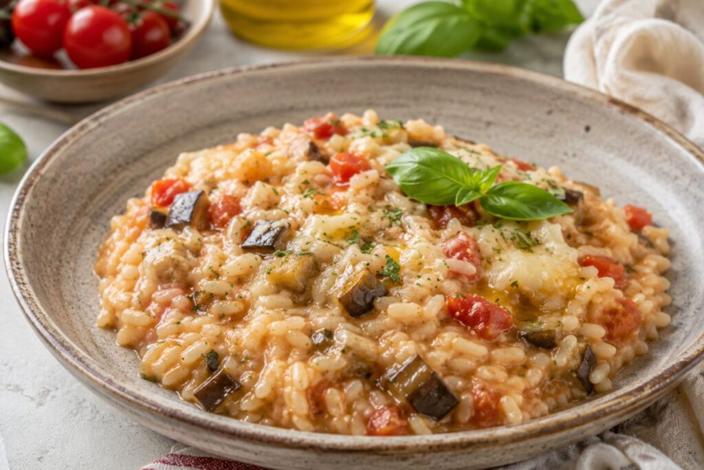 Risotto con melanzane e pomodoro con il Bimby