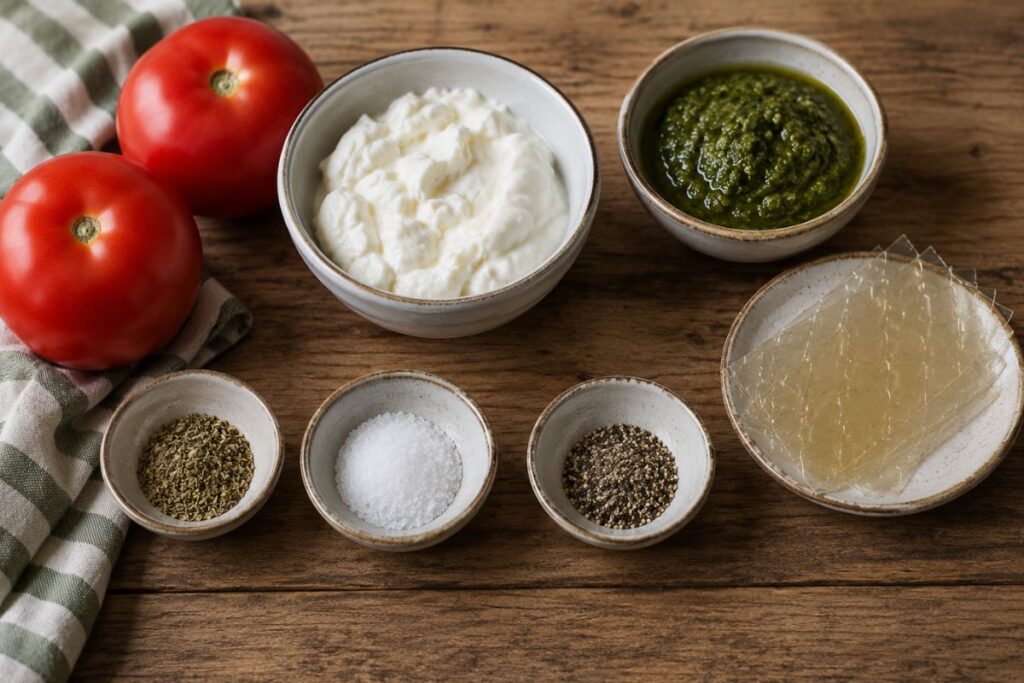 Bicchierini salati pomodoro, stracciatella e pesto con il Bimby, ingredienti
