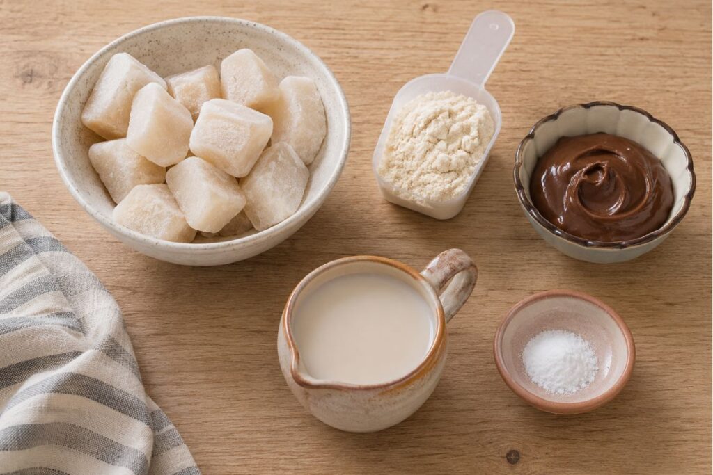 Gelato proteico alla vaniglia e Nutella con il Bimby, ingredienti