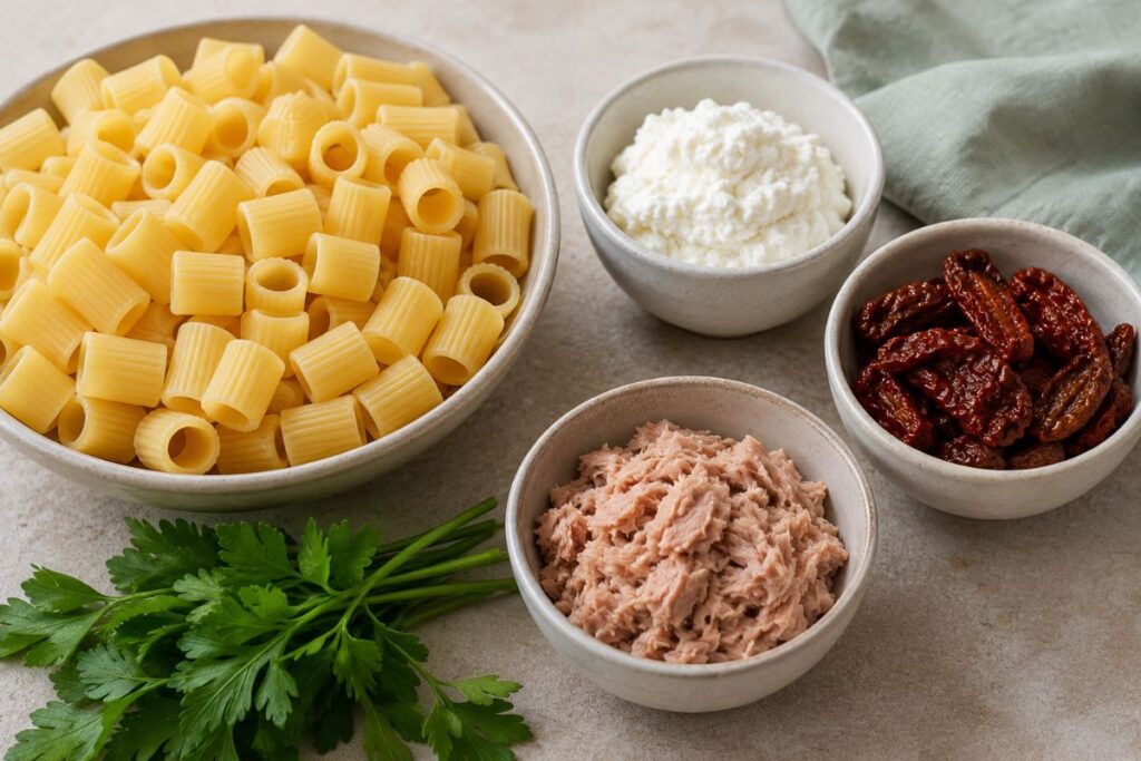 Pasta tonno, ricotta e pomodori secchi con il Bimby