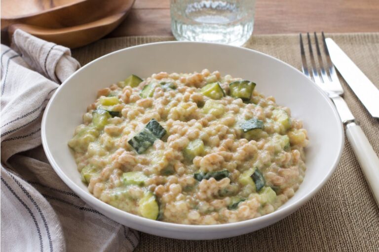 farro cremoso con zucchine e stracchino con il Bimby