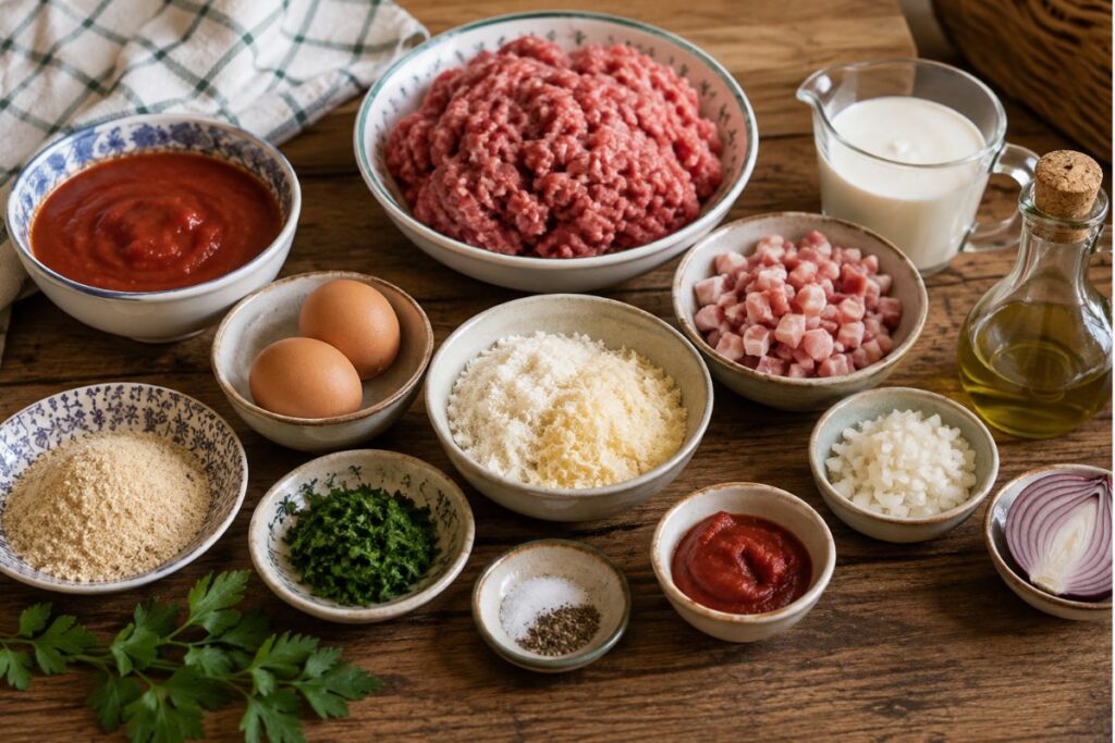 Polpette al baffo con il Bimby, ingredienti
