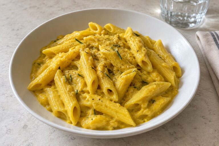 Pasta cremosa con ceci e zafferano con il Bimby