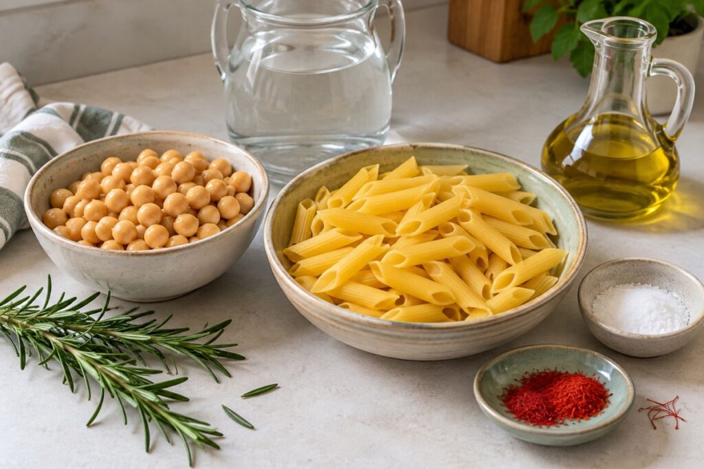 Pasta cremosa con ceci e zafferano con il Bimby ingredienti Pasta cremosa con ceci e zafferano con il Bimby, ingredienti