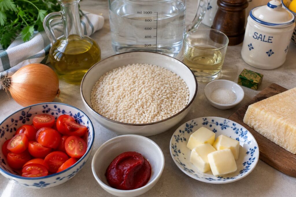 Risotto al peperone rosso e pomodorini con il Bimby, ingredienti