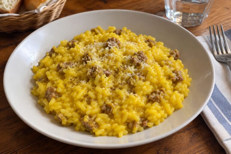 Risotto zafferano e salsiccia con il Bimby