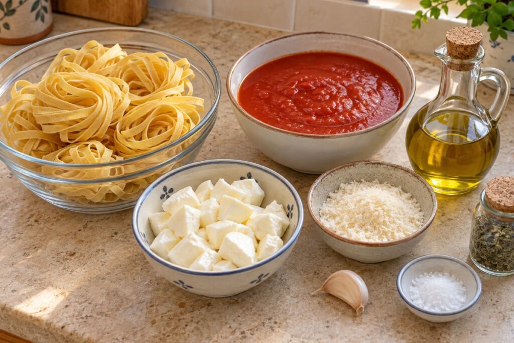 Tagliatelle alla sorrentina con il Bimby ingredienti Tagliatelle alla sorrentina con il Bimby, ingredienti