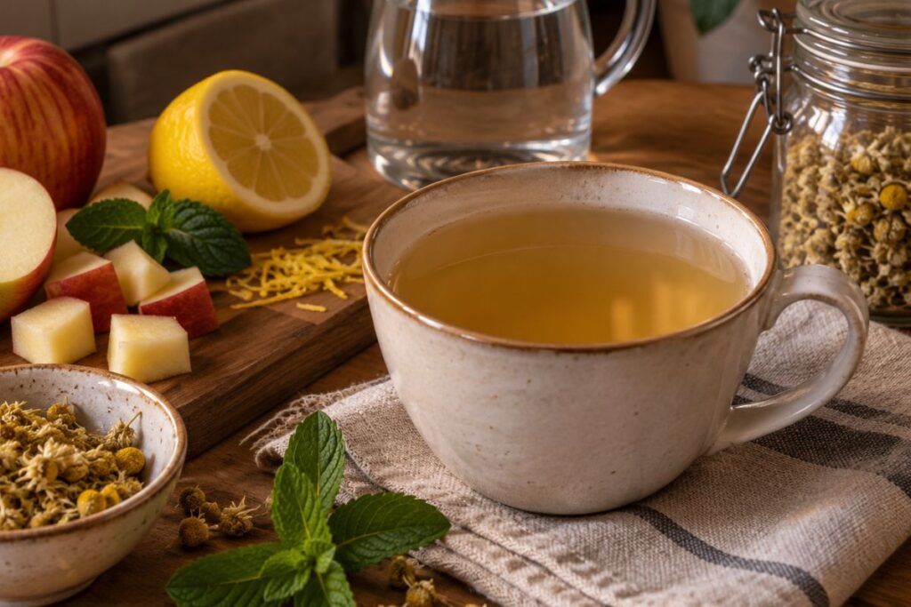 Mela, limone e 4 foglie di menta: l’infuso con il Bimby che vorrai rifare nelle sere fredde