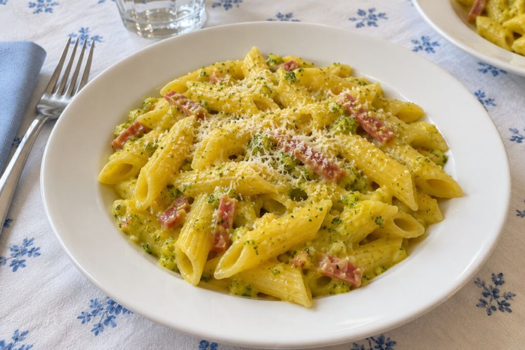 Pasta broccoli, salame e zafferano con il Bimby, ingredienti