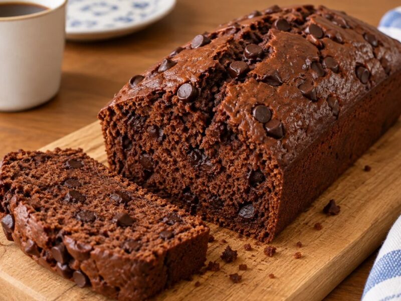 Cacao nell’impasto e gocce fondenti fino all’ultima fetta: plumcake facilissimo con il Bimby