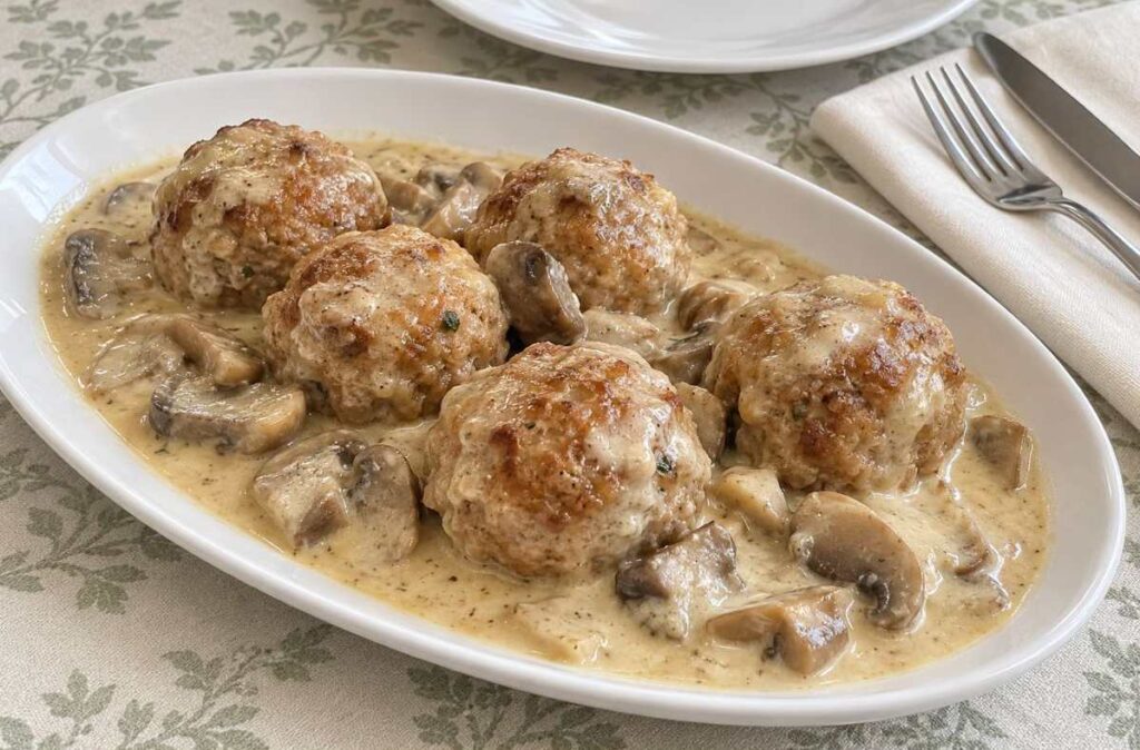 Polpette di carne con salsa ai funghi con il Bimby