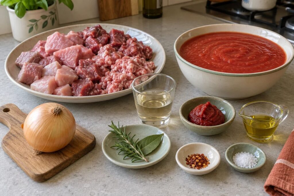 Ragù alla calabrese con il Bimby, ingredienti