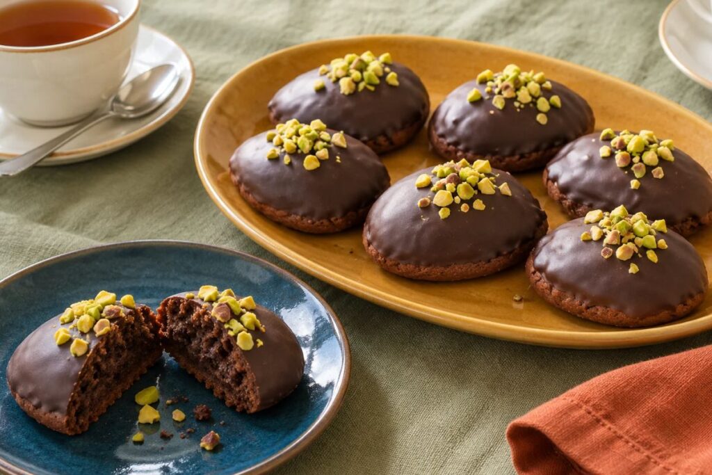 I biscotti per il giorno dei Morti con cacao, arancia e pistacchio: rame di Napoli con il Bimby
