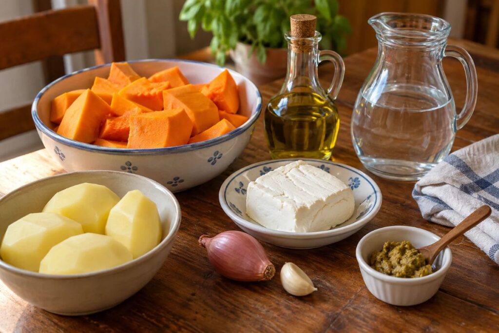 Vellutata di zucca e robiola con il Bimby, ingredienti